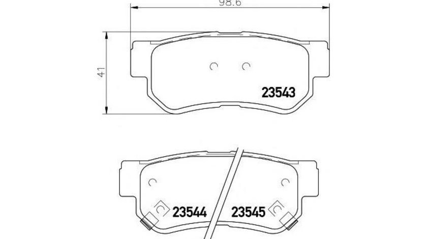 Placute frana Hyundai ELANTRA limuzina (HD) 2005-2011 #2 074602