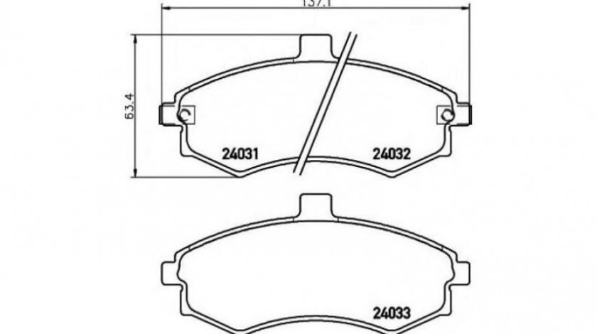 Placute frana Hyundai ELANTRA limuzina (XD) 2000-2006 #2 089302