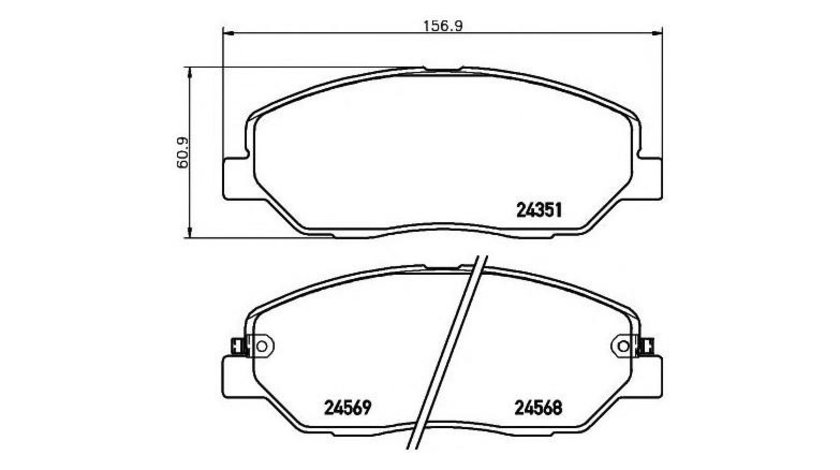 Placute frana Hyundai GRAND SANTA FE 2013-2016 #2 0986494227