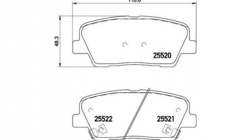 Placute frana Hyundai GRAND SANTA FE 2013-2016 #2 0986495165