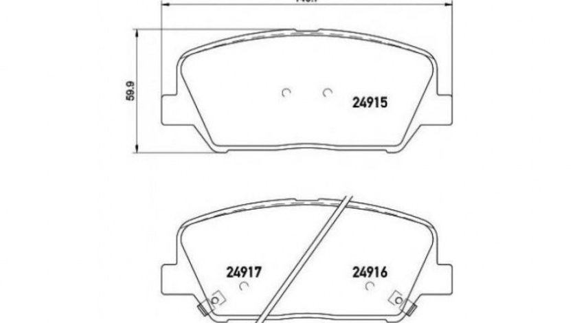 Placute frana Hyundai GRANDEUR (HG) 2011-2016 #2 139812