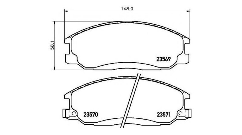 Placute frana Hyundai H-1 platou / sasiu 2000-2005 #2 05P858