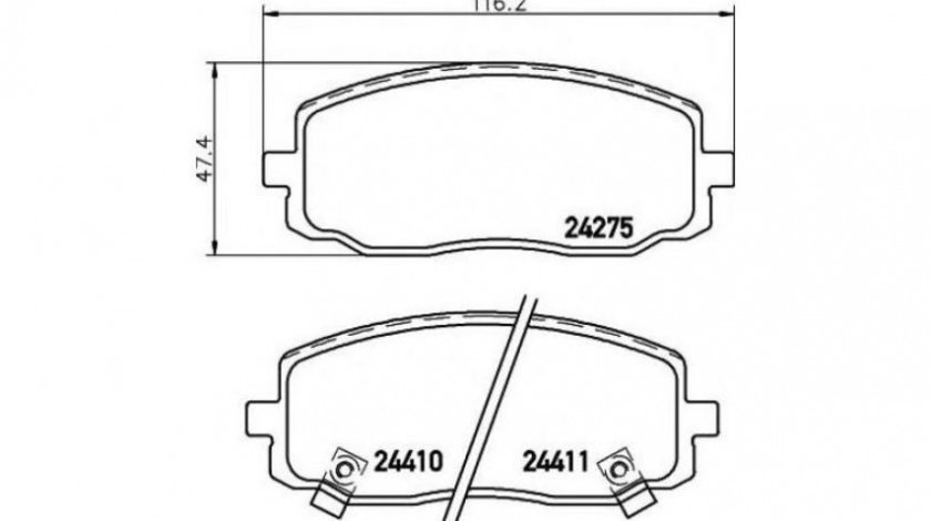 Placute frana Hyundai i10 (PA) 2007-2016 #2 05P1220