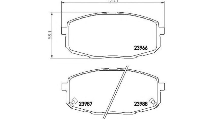 Placute frana Hyundai i30 CW (FD) 2007-2012 #2 0986424811