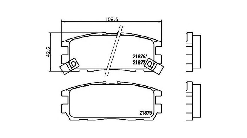 Placute frana Isuzu TROOPER autoturism de teren, deschis (UB) 1991-1998 #2 042602