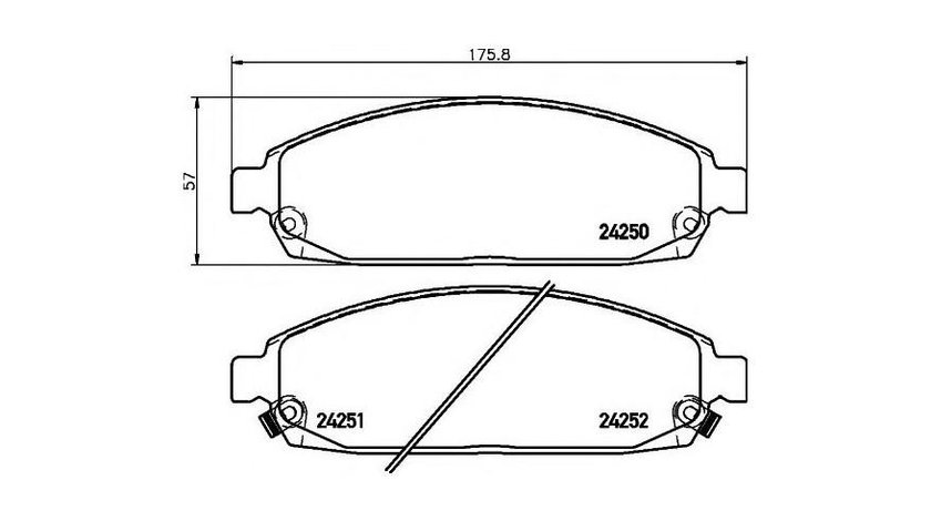 Placute frana Jeep COMMANDER (XK) 2005-2010 #2 05080868AA