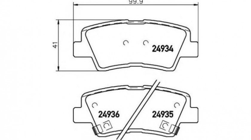 Placute frana Kia OPIRUS (GH) 2003-2016 #2 0986494417