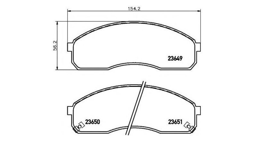 Placute frana Kia PREGIO caroserie (TB) 1997-2016 #2 05P1072