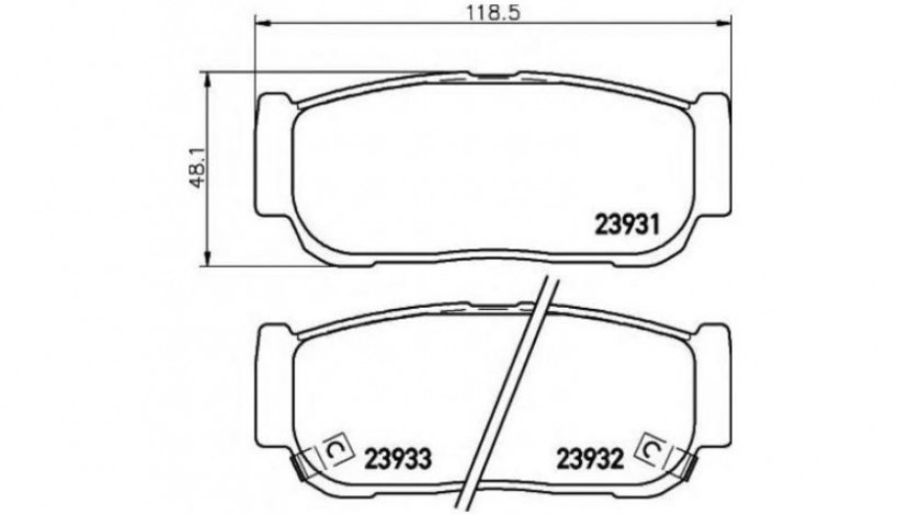 Placute frana Kia SORENTO I (JC) 2002-2016 #2 106302