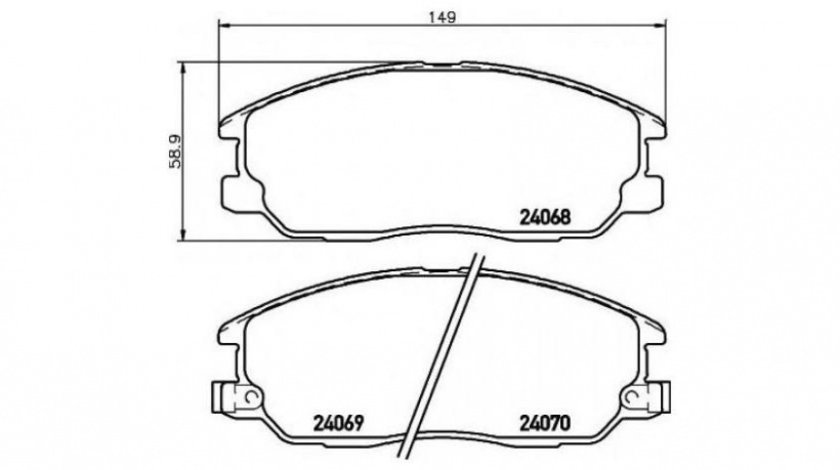 Placute frana Kia SORENTO I (JC) 2002-2016 #2 2406801