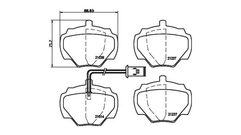 Placute frana Land Rover RANGE ROVER (AE, AN, HAA, HAB, HAM, HBM, RE, RN) 1970-1995 #2 022201