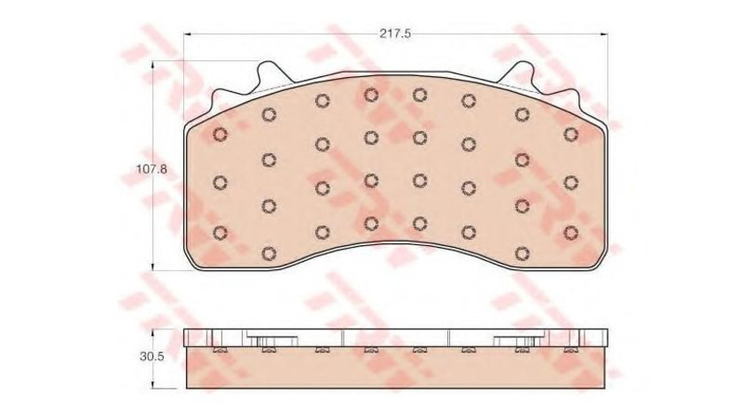 Placute frana MAN TGX 2007-2016 #3 2927901