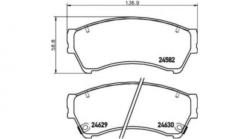 Placute frana Mazda 6 (GH) 2008- #3 0986494221