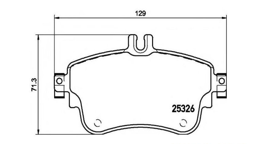 Placute frana Mercedes A-CLASS (W176) 2012-2016 #2 0064204820