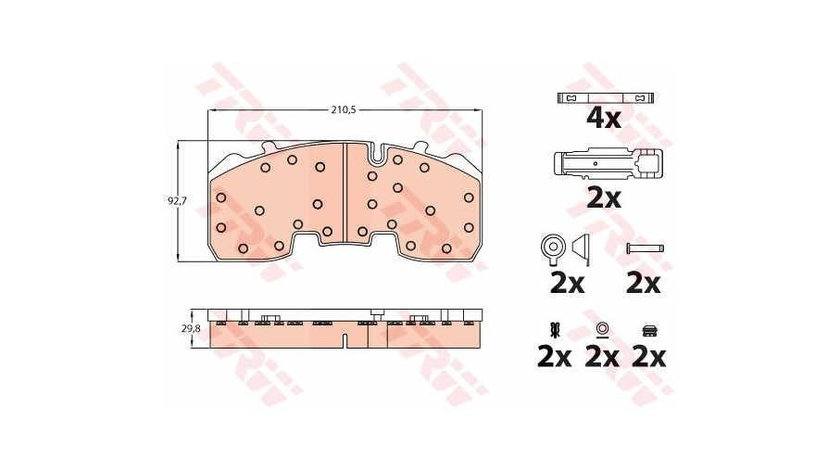 Placute frana Mercedes ATEGO 1998-2004 #3 0004210710