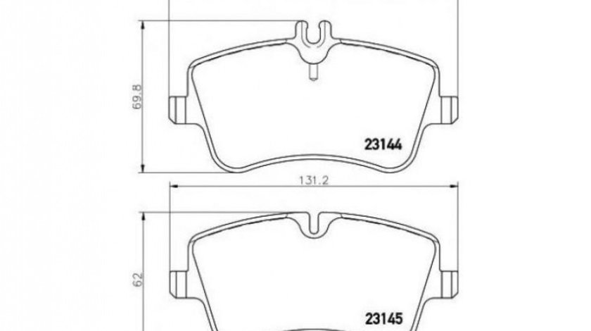 Placute frana Mercedes C-CLASS (W203) 2000-2007 #2 0034202520