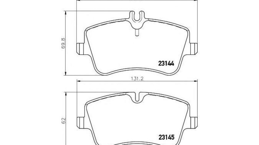 Placute frana Mercedes CLK Cabriolet (A209) 2003-2010 #2 0034202620