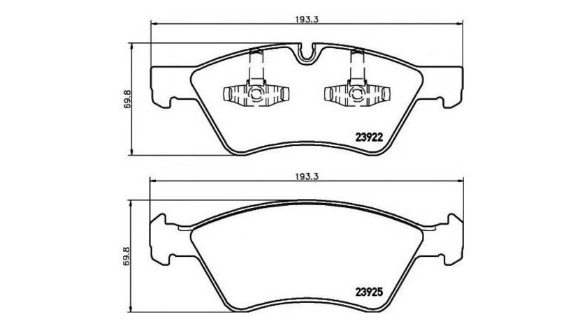 Placute frana Mercedes E-CLASS T-Model (S211) 2003-2009 #2 0044204020