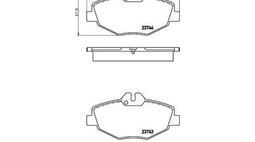 Placute frana Mercedes E-CLASS (W211) 2002-2009 #2 0034206520