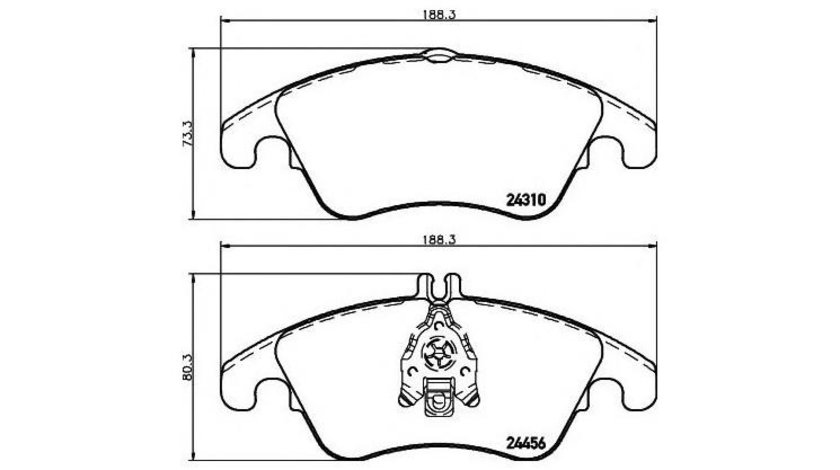 Placute frana Mercedes E-CLASS (W212) 2009-2016 #3 0054201020