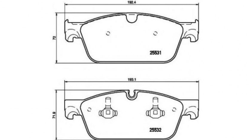 Placute frana Mercedes GL-CLASS (X166) 2012-2016 #2 0064203620