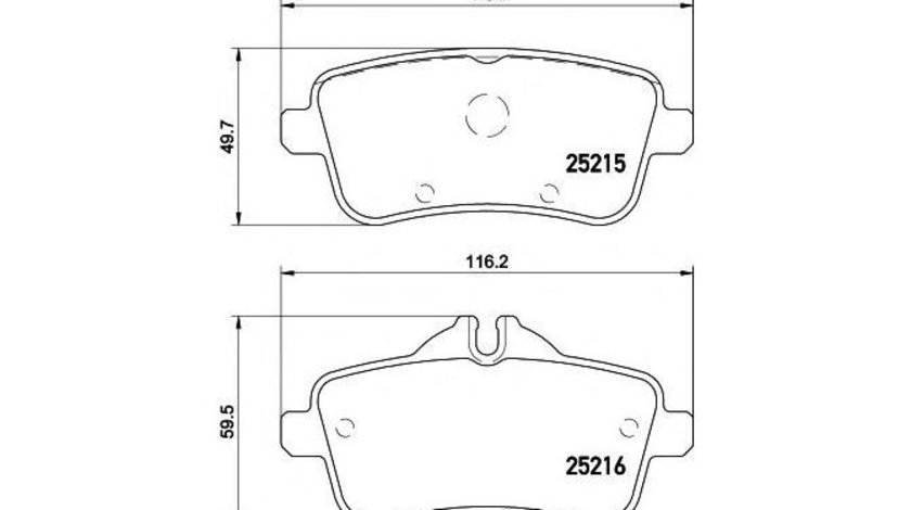 Placute frana Mercedes GL-CLASS (X166) 2012-2016 #2 0064203320