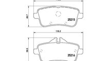 Placute frana Mercedes GLE (W166) 2015-2016 #2 006...