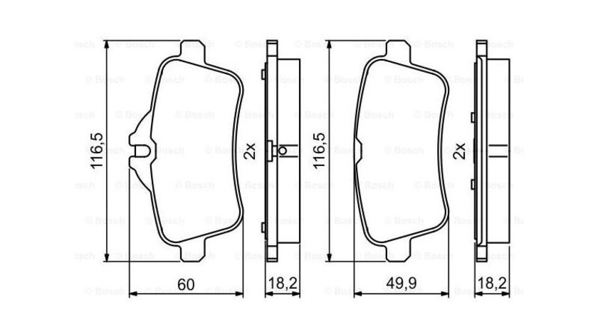 Placute frana Mercedes GLE (W166) 2015-2016 #3 0064204020