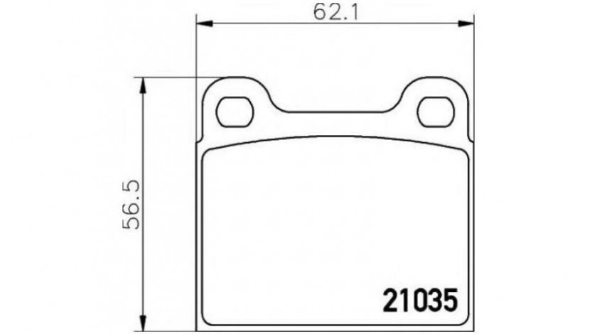 Placute frana Mercedes limuzina (W123) 1976-1985 #2 0004205720