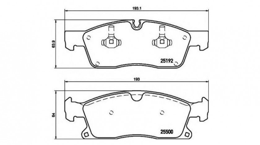 Placute frana Mercedes M-CLASS (W166) 2011-2016 #2 0064203820