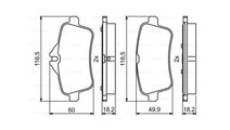 Placute frana Mercedes M-CLASS (W166) 2011-2016 #3...