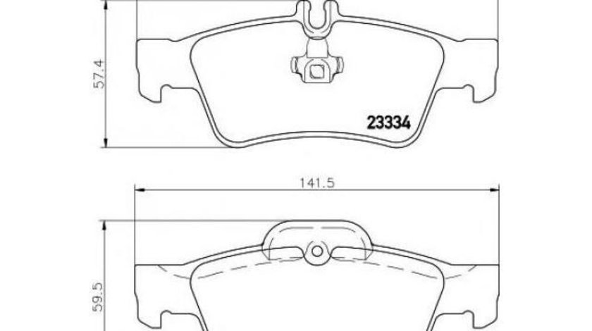 Placute frana Mercedes SLK (R171) 2004-2011 #2 0004230230