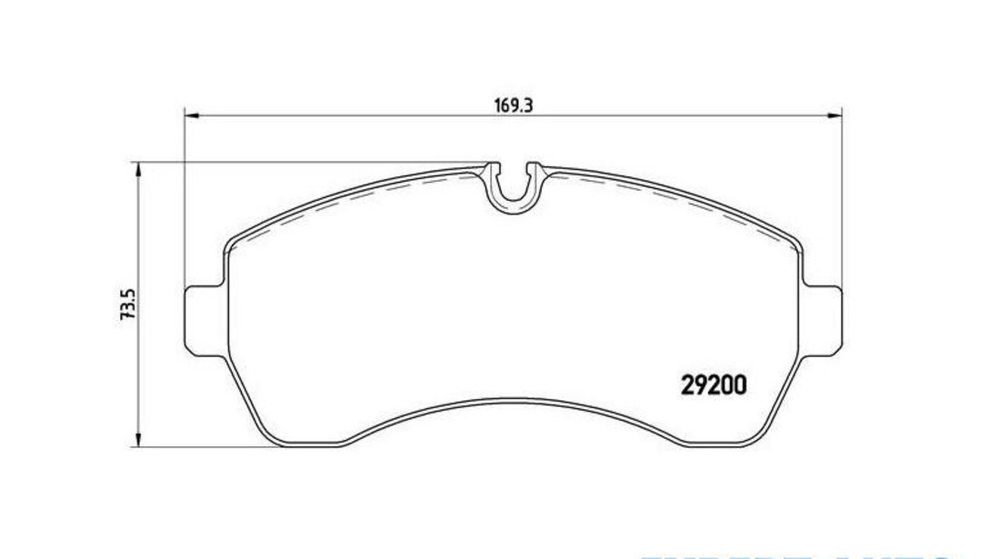 Placute frana Mercedes SPRINTER 5-t platou / sasiu (906) 2006-2016 #3 0044208220