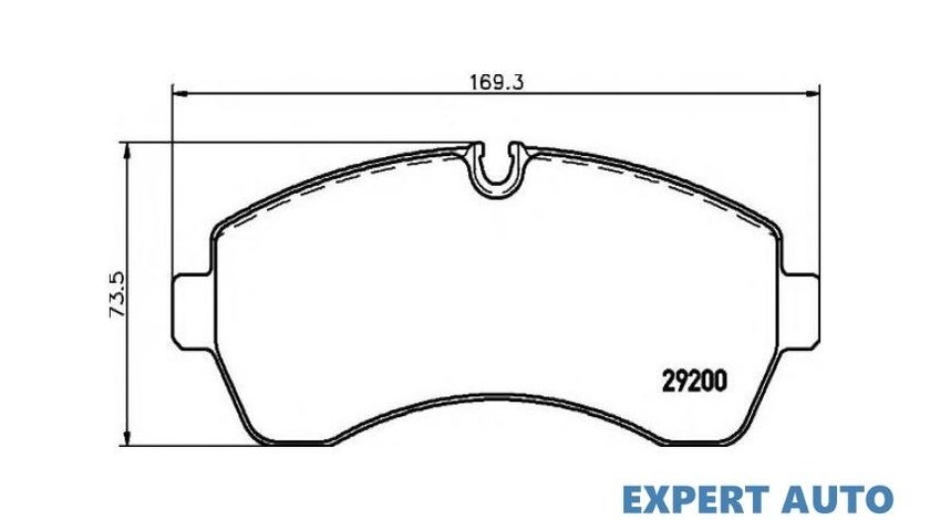 Placute frana Mercedes SPRINTER 5-t platou / sasiu (906) 2006-2016 #2 0044206820