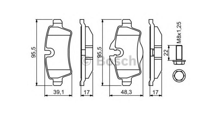 Placute frana MINI MINI cupe (R58) 2011-2016 #3 0986494242