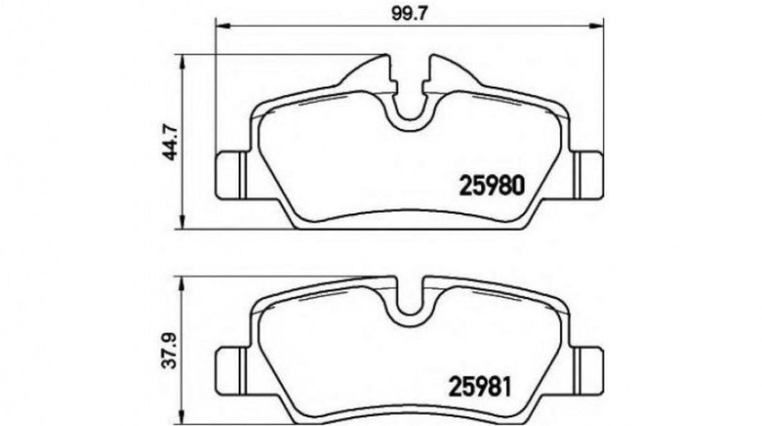 Placute frana MINI MINI (F55) 2014-2016 #2 160000