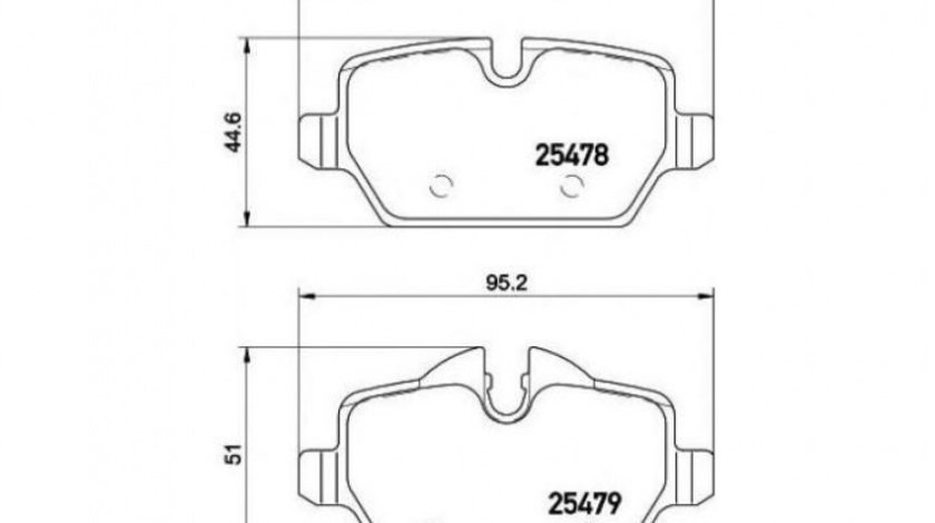 Placute frana MINI MINI PACEMAN (R61) 2012-2016 #2 0986494461