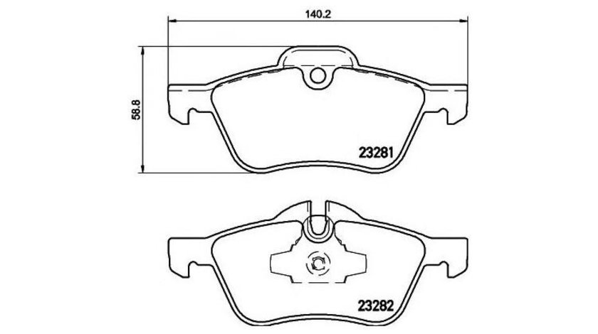 Placute frana MINI MINI (R50, R53) 2001-2006 #2 0252328118