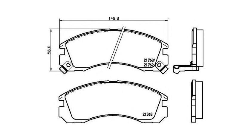 Placute frana Mitsubishi GALANT Mk VI combi (EA_) 1996-2003 #2 035402