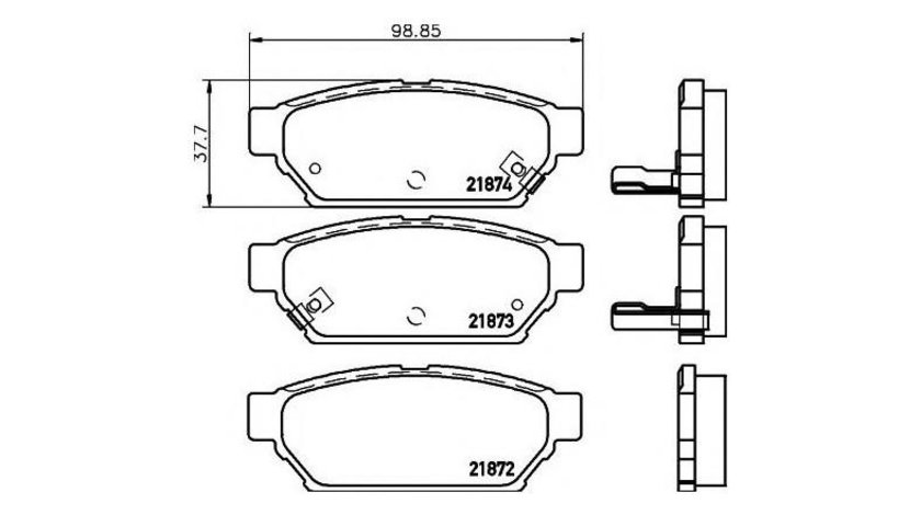 Placute frana Mitsubishi LANCER Mk V combi (CB_W, CD_W) 1992-2003 #2 044002