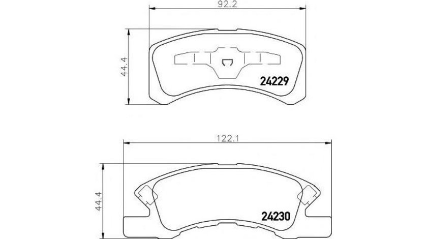 Placute frana Mitsubishi MIRAGE (2012->)[A0_A, A05A, LA] #2 04465B2030