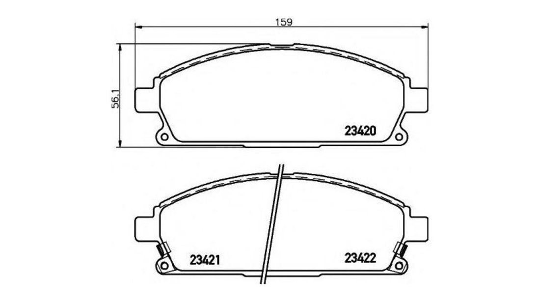 Placute frana Nissan ELGRAND (E51) 2000-2010 #2 067412