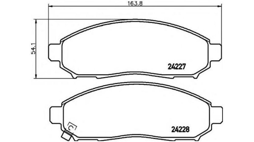 Placute frana Nissan NAVARA pick-up (D23) 2014-2016 #2 0986494151