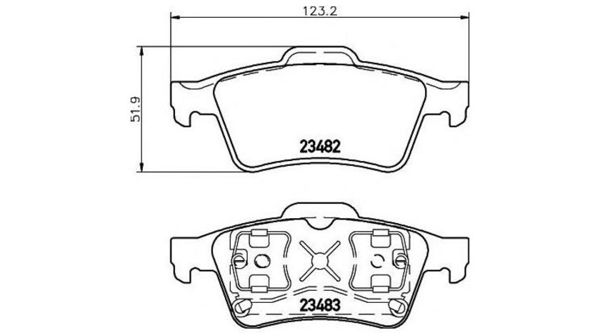 Placute frana Nissan PRIMERA Hatchback (P12) 2002-2016 #2 0252348216