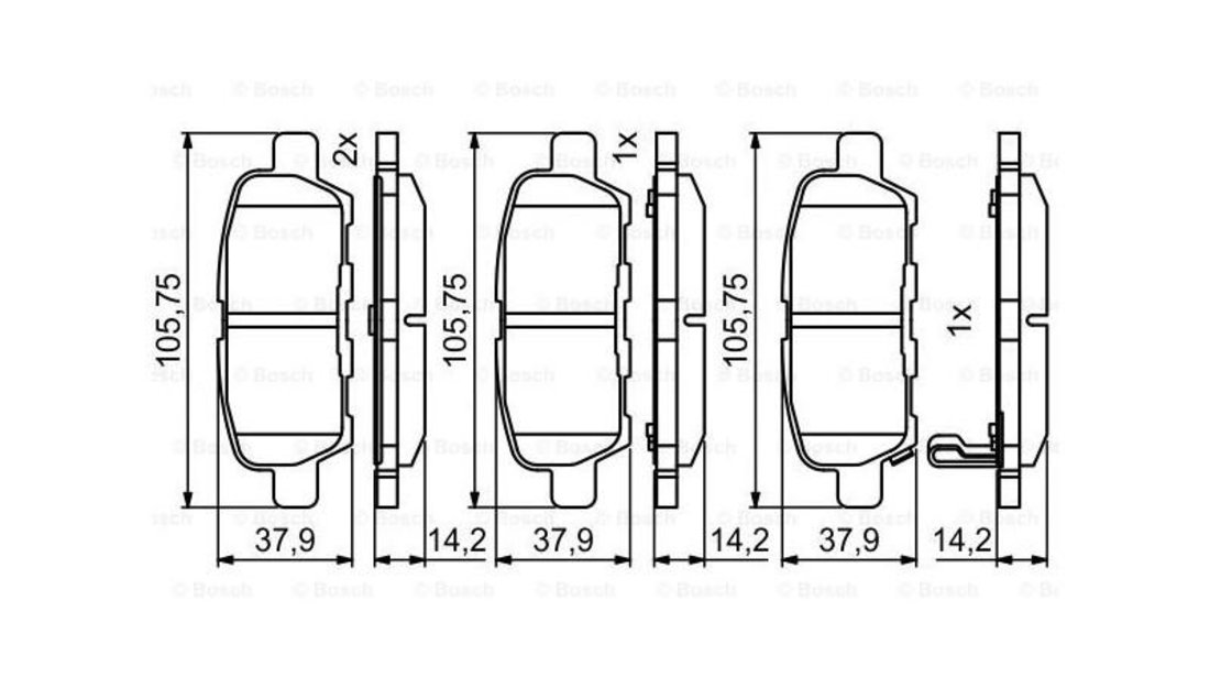 Placute frana Nissan PULSAR hatchback (2014->)[C13] #3 000051BSX