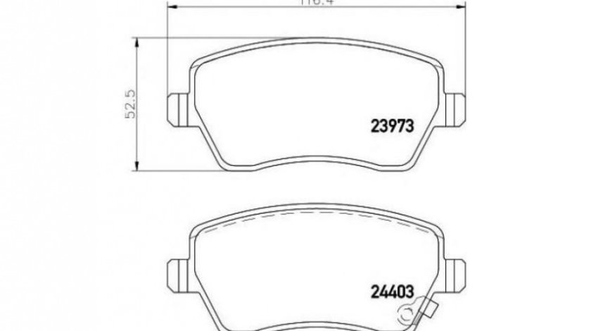 Placute frana Opel AGILA (B) (H08) 2008-2016 #2 05P1229