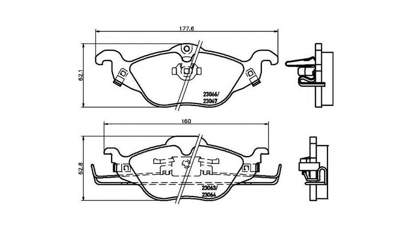 Placute frana Opel ASTRA G combi (F35_) 1998-2009 #2 05P698