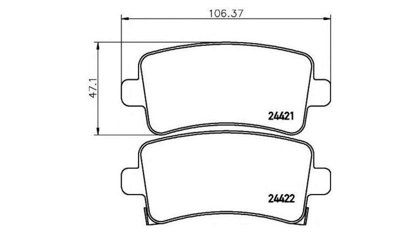 Placute frana Opel INSIGNIA 2008-2016 #3 0986424297