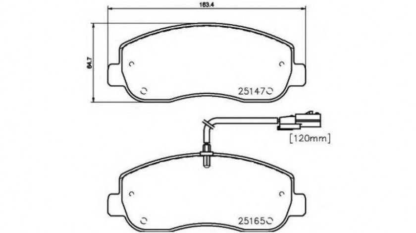 Placute frana Opel MOVANO B bus 2010-2016 #2 0986494498