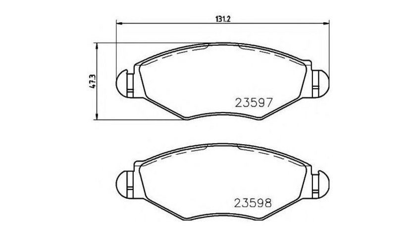 Placute frana Peugeot 206 limuzina 2007-2016 #2 0252359718